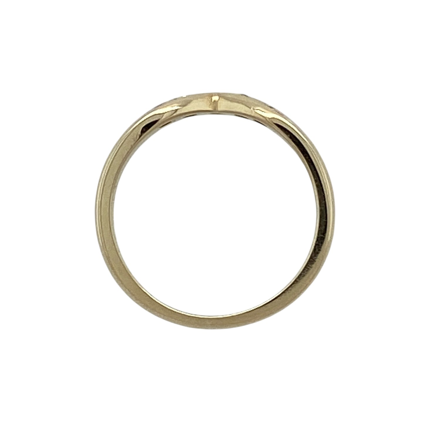 9ct Gold & Diamond Wishbone Ring