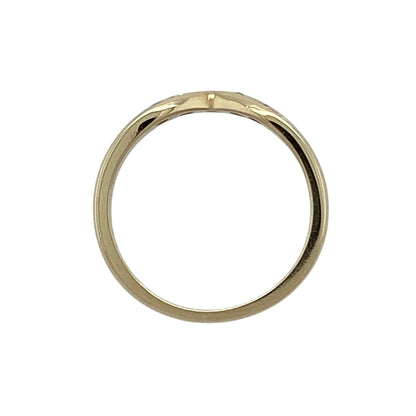 9ct Gold & Diamond Wishbone Ring