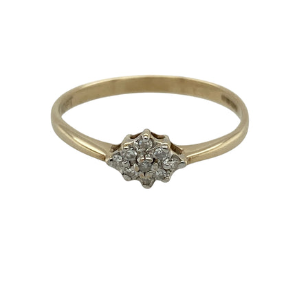 9ct Gold & Diamond Cluster Ring