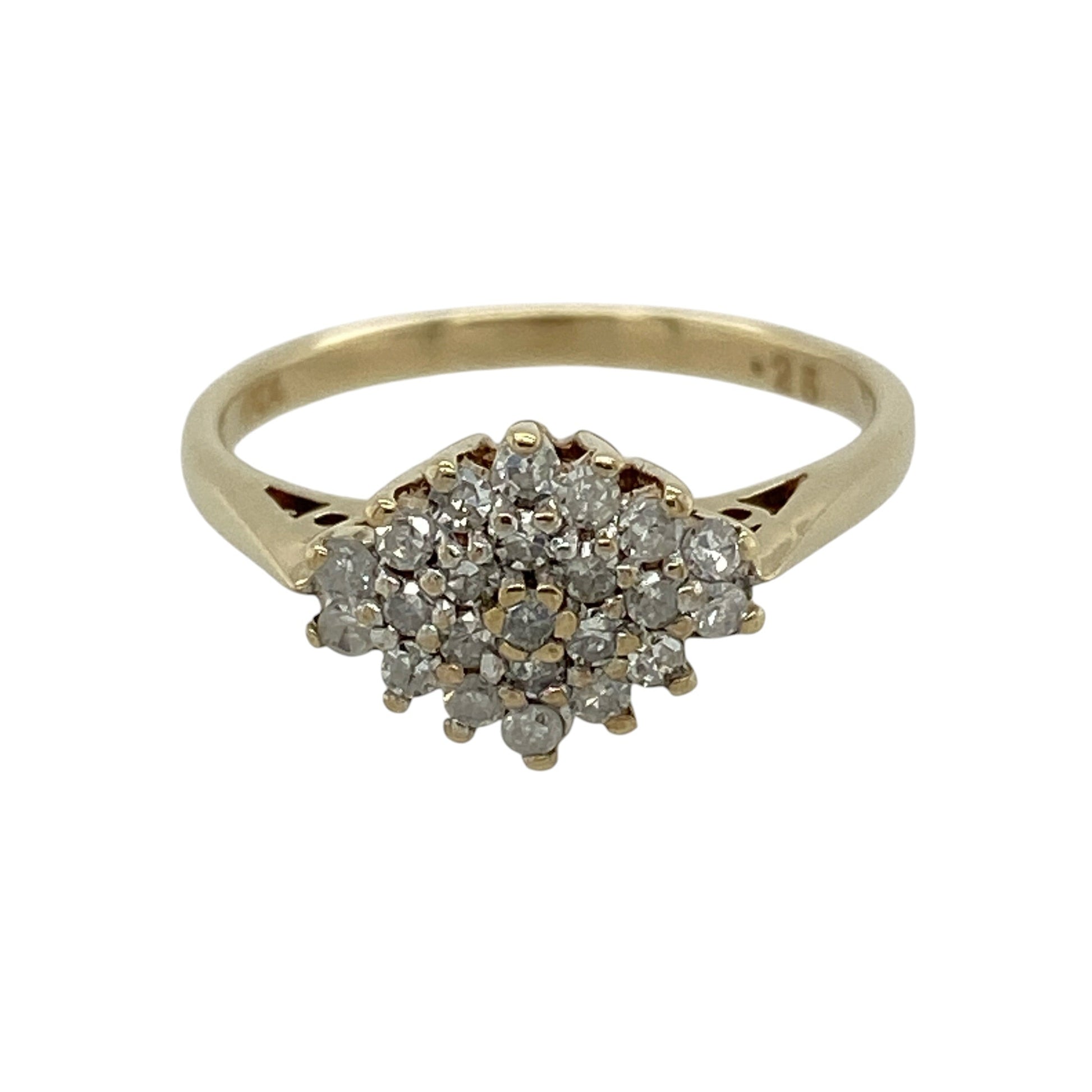 9ct Gold & Diamond Cluster Ring