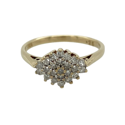 9ct Gold & Diamond Cluster Ring