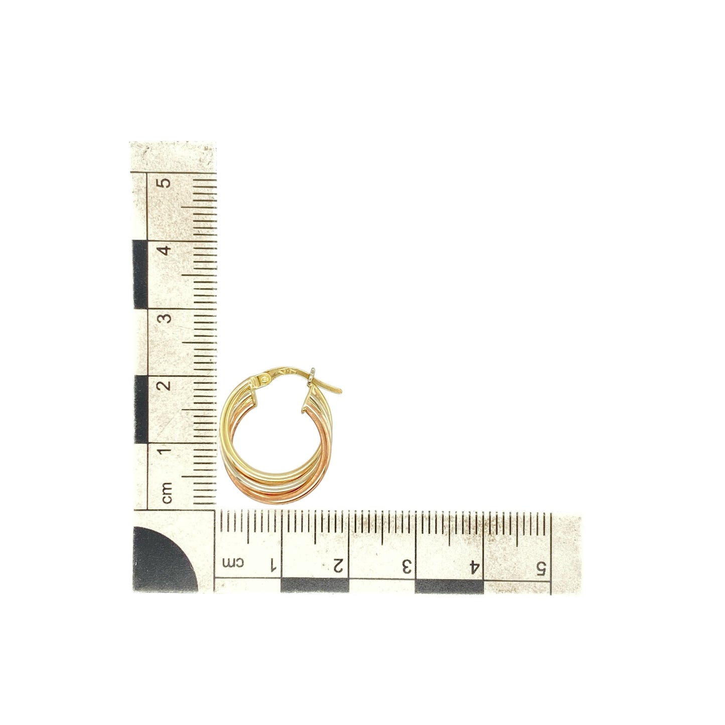 9ct Gold Twisted Hoop Creole Earrings