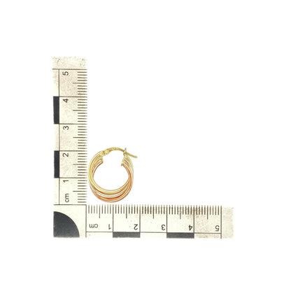 9ct Gold Twisted Hoop Creole Earrings