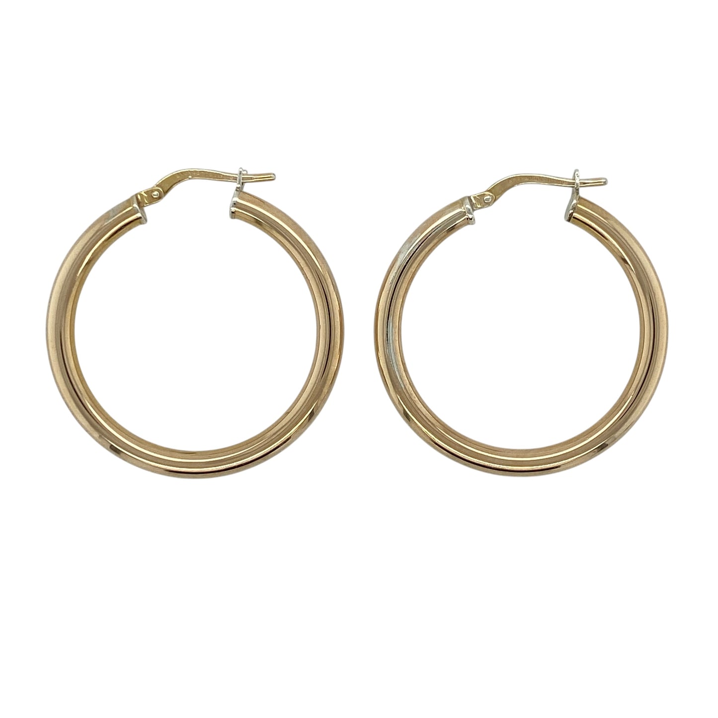 9ct Gold Plain Hoop Creole Earrings