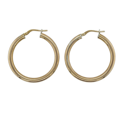 9ct Gold Plain Hoop Creole Earrings