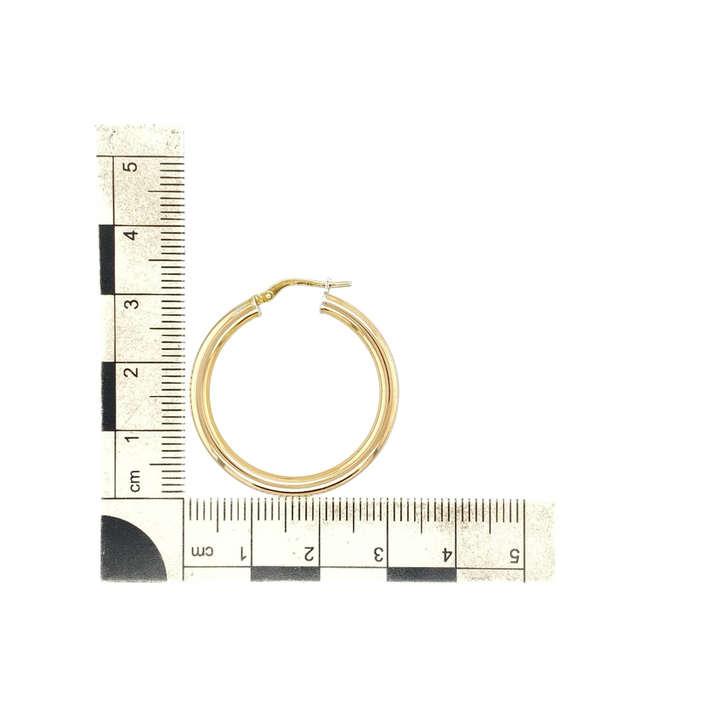 9ct Gold Plain Hoop Creole Earrings