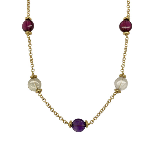 18ct Gold Colourful Bead 16" Necklace