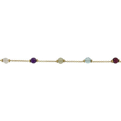 18ct Gold Colourful Bead 16" Necklace