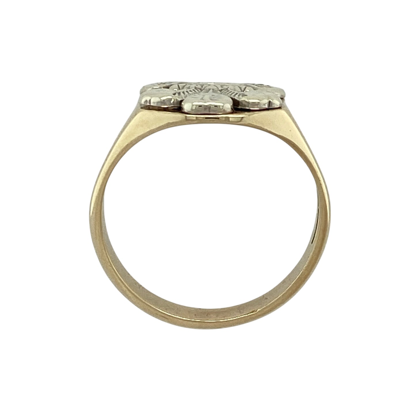 9ct Gold Welsh Three Feathers Signet Ring