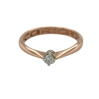 9ct Gold & Diamond Clogau Cariad Solitaire Ring