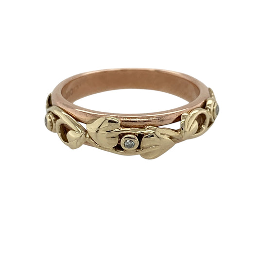 9ct Gold & Diamond Set Clogau Tree of Life Band Ring