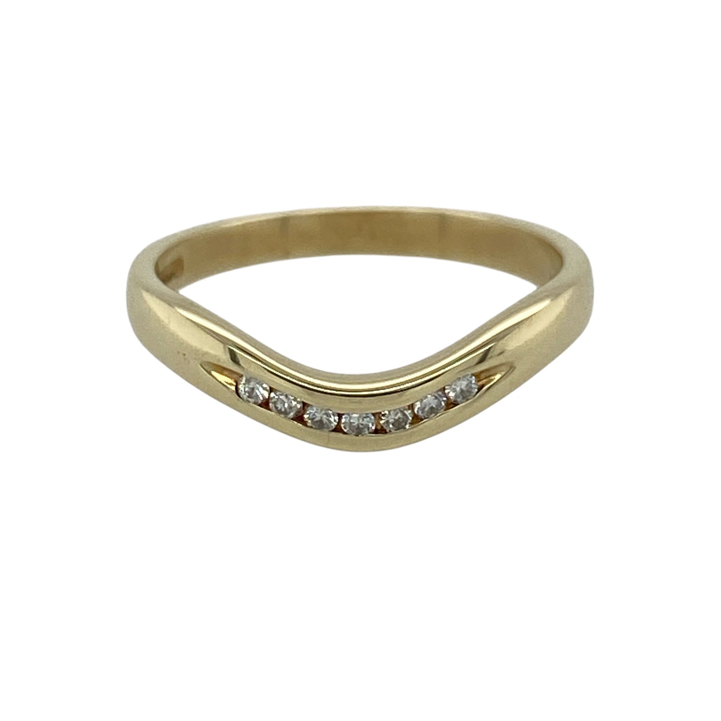 9ct Gold & Diamond Wishbone Ring