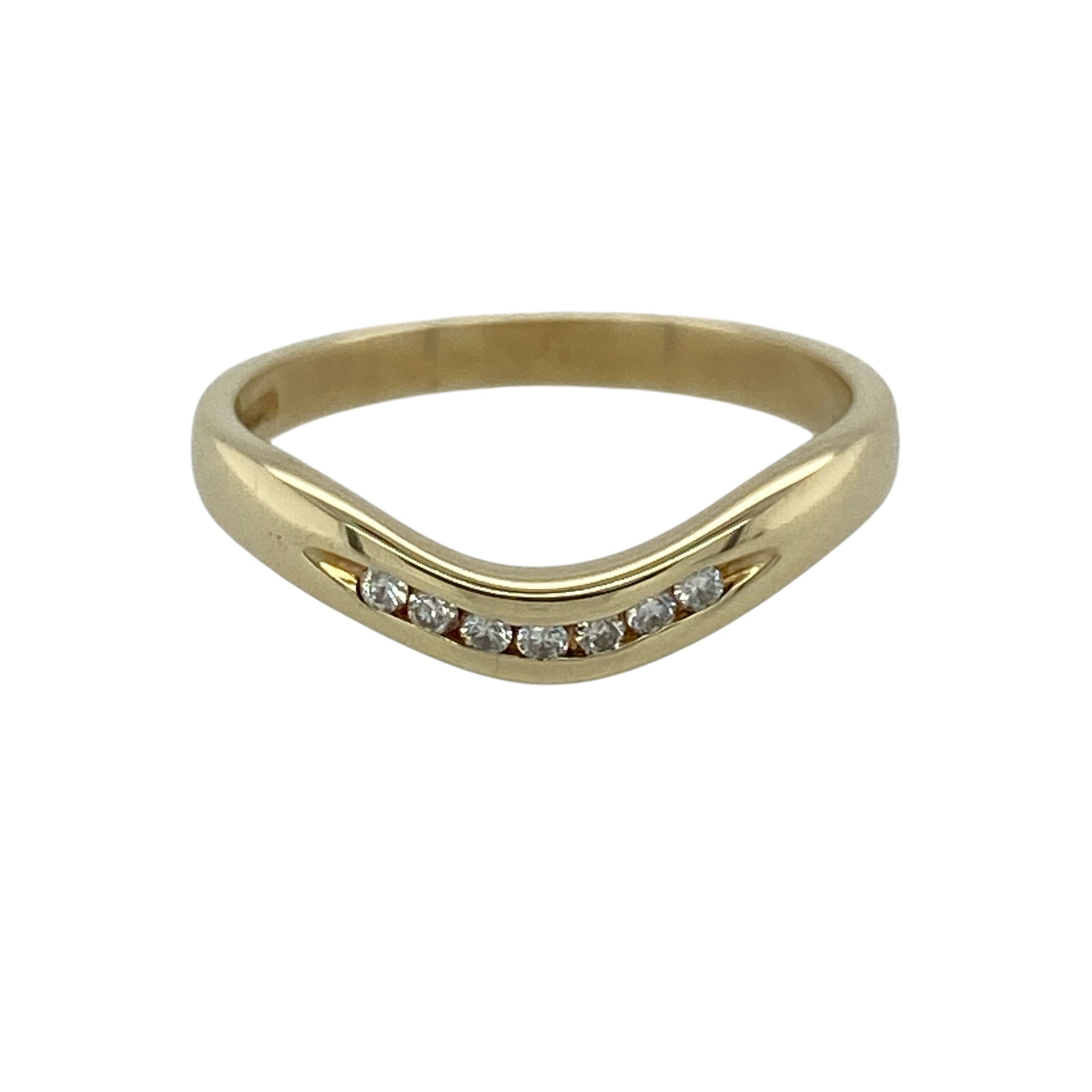 9ct Gold & Diamond Wishbone Ring