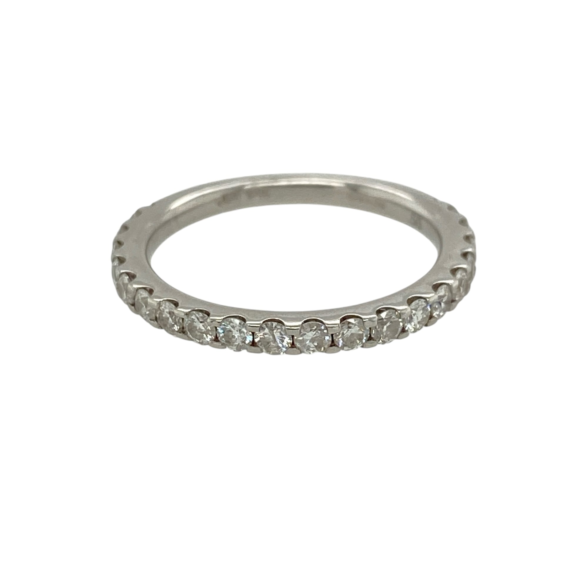 18ct White Gold & Diamond Half Eternity Band Ring