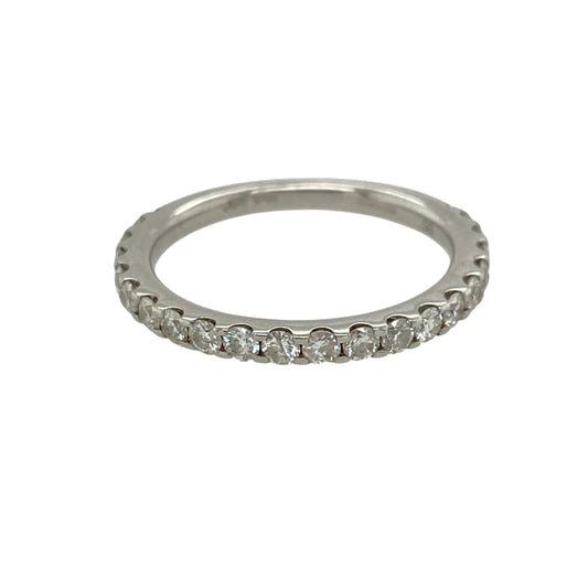 18ct White Gold & Diamond Half Eternity Band Ring