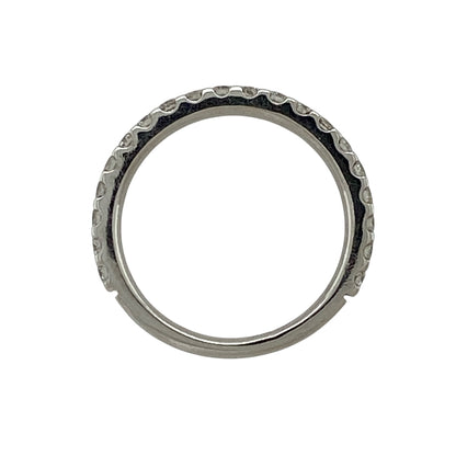 18ct White Gold & Diamond Half Eternity Band Ring