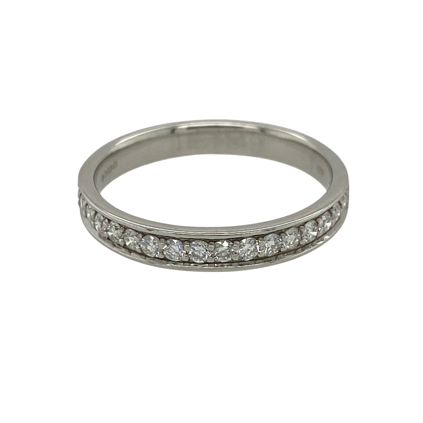 18ct White Gold & Diamond Half Eternity Band Ring