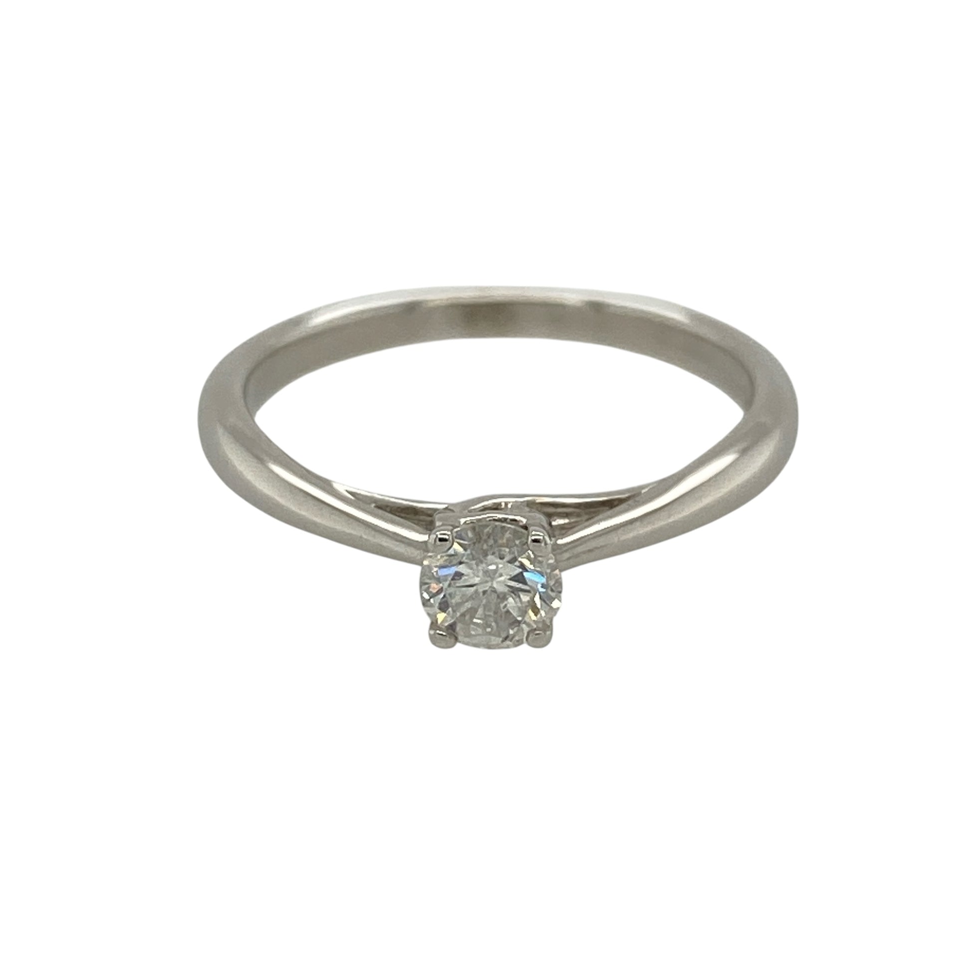 9ct White Gold & Diamond Solitaire Ring