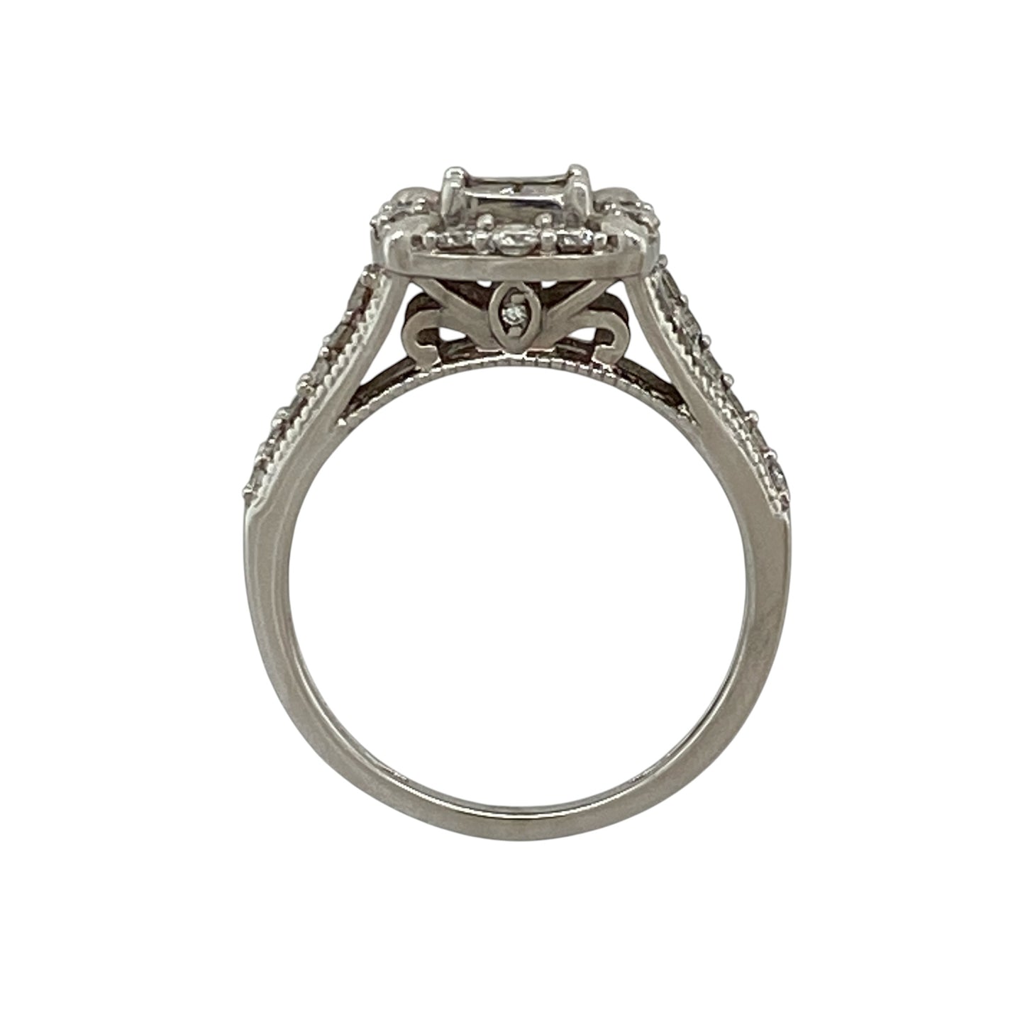 9ct White Gold & Diamond Cluster Ring