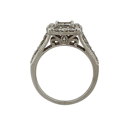 9ct White Gold & Diamond Cluster Ring