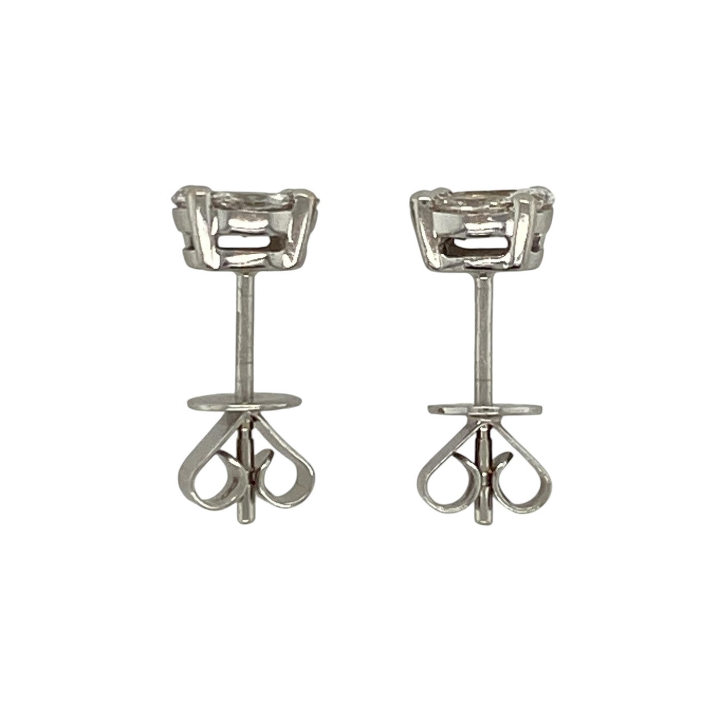 18ct White Gold & Diamond Cluster Stud Earrings