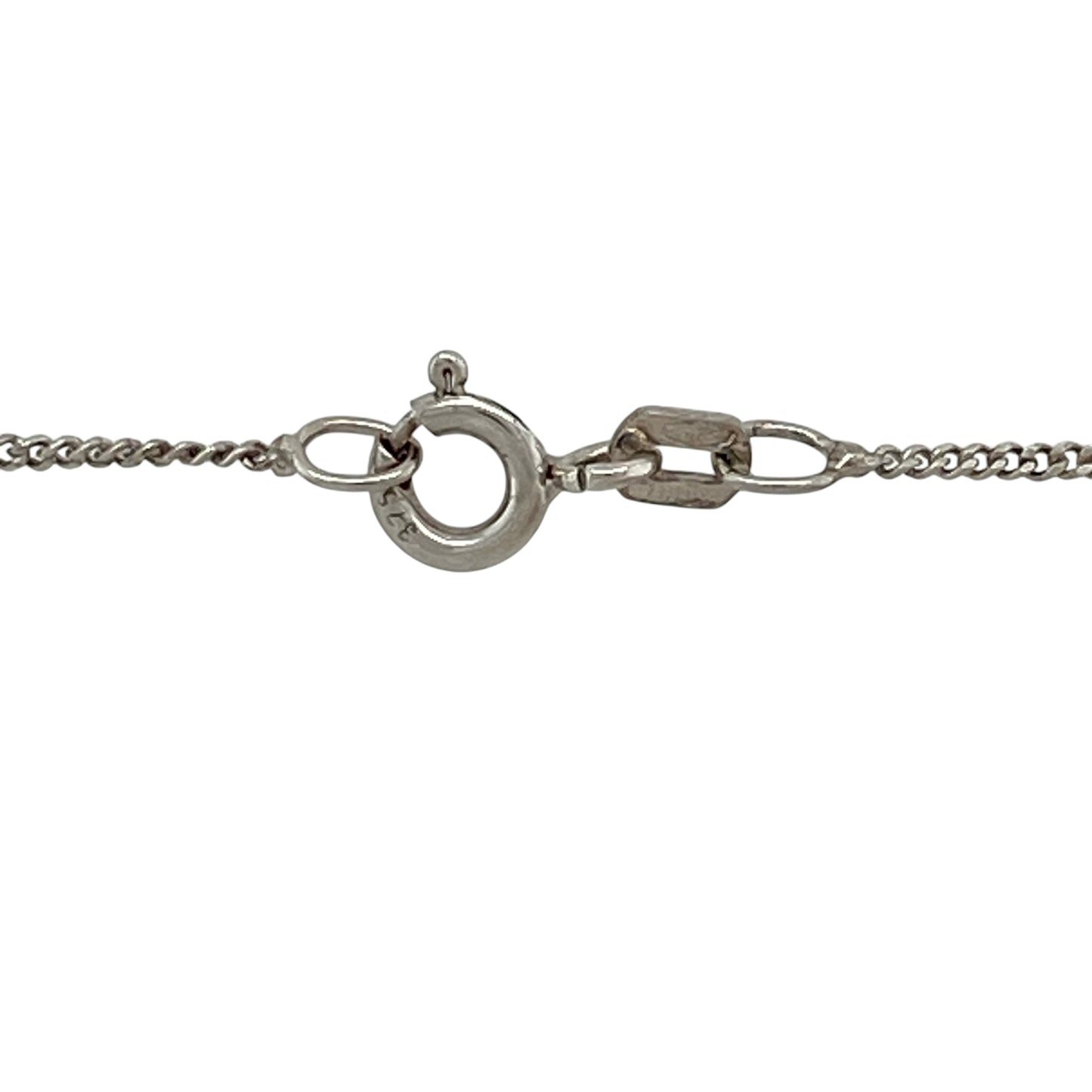 9ct White Gold & Diamond Open Heart 18" Necklace