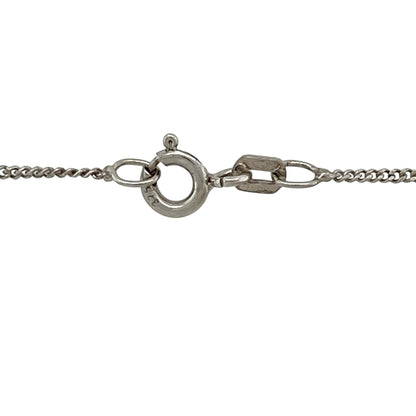 9ct White Gold & Diamond Open Heart 18" Necklace
