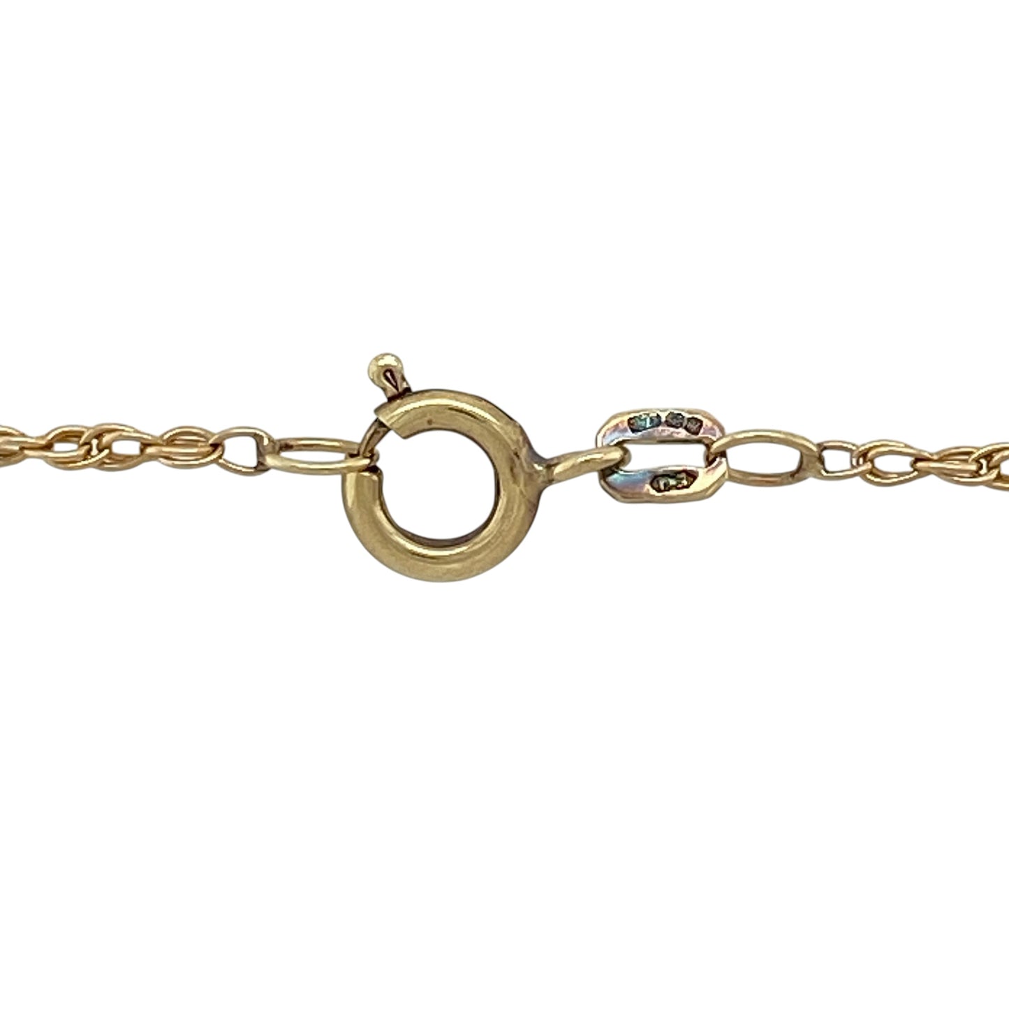 9ct Gold & Diamond Open Heart 18" Necklace