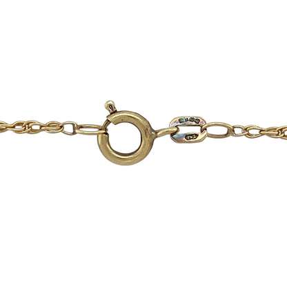 9ct Gold & Diamond Open Heart 18" Necklace