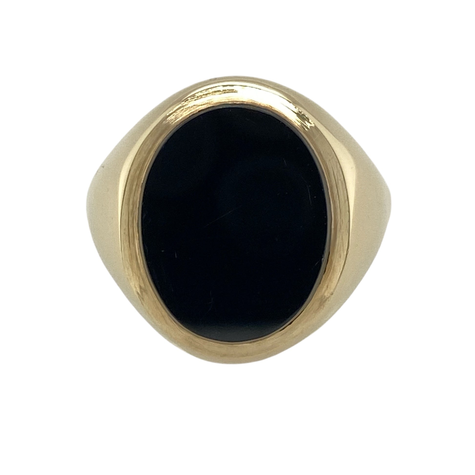 9ct Gold & Onyx Oval Signet Ring