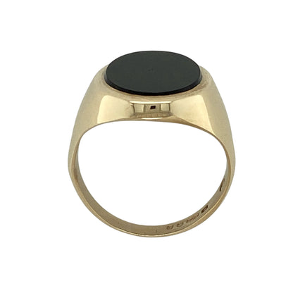 9ct Gold & Onyx Oval Signet Ring