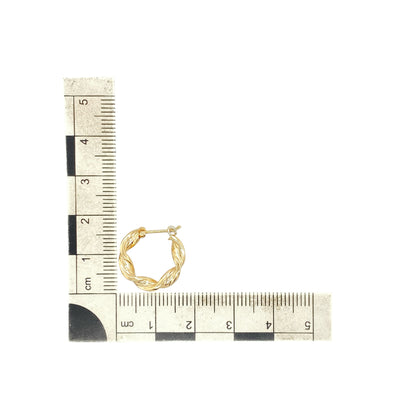 9ct Gold Twisted Hoop Creole Earrings