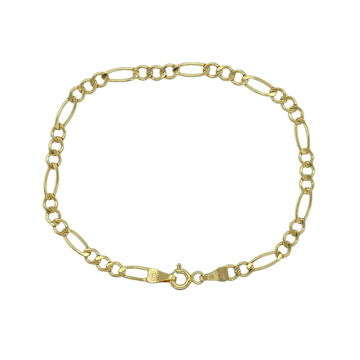 9ct Gold 7" Figaro Bracelet