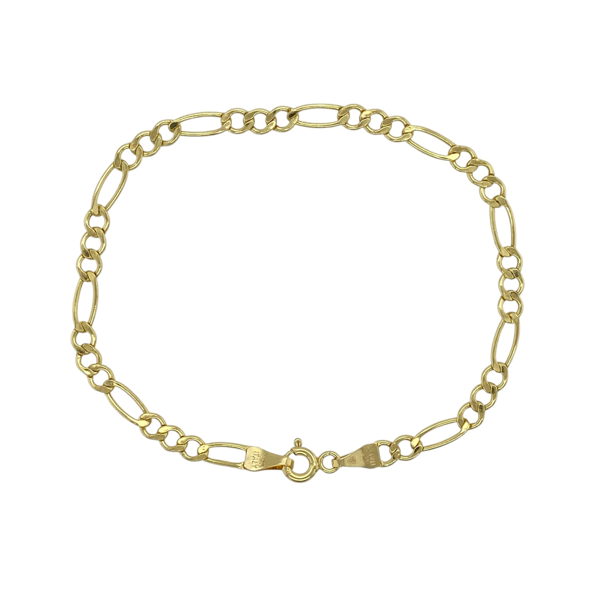 9ct Gold 7" Figaro Bracelet