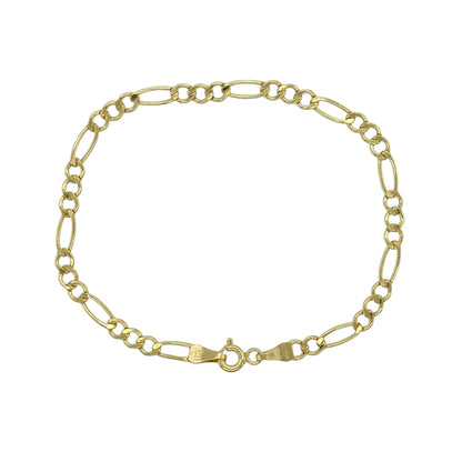 9ct Gold 7" Figaro Bracelet