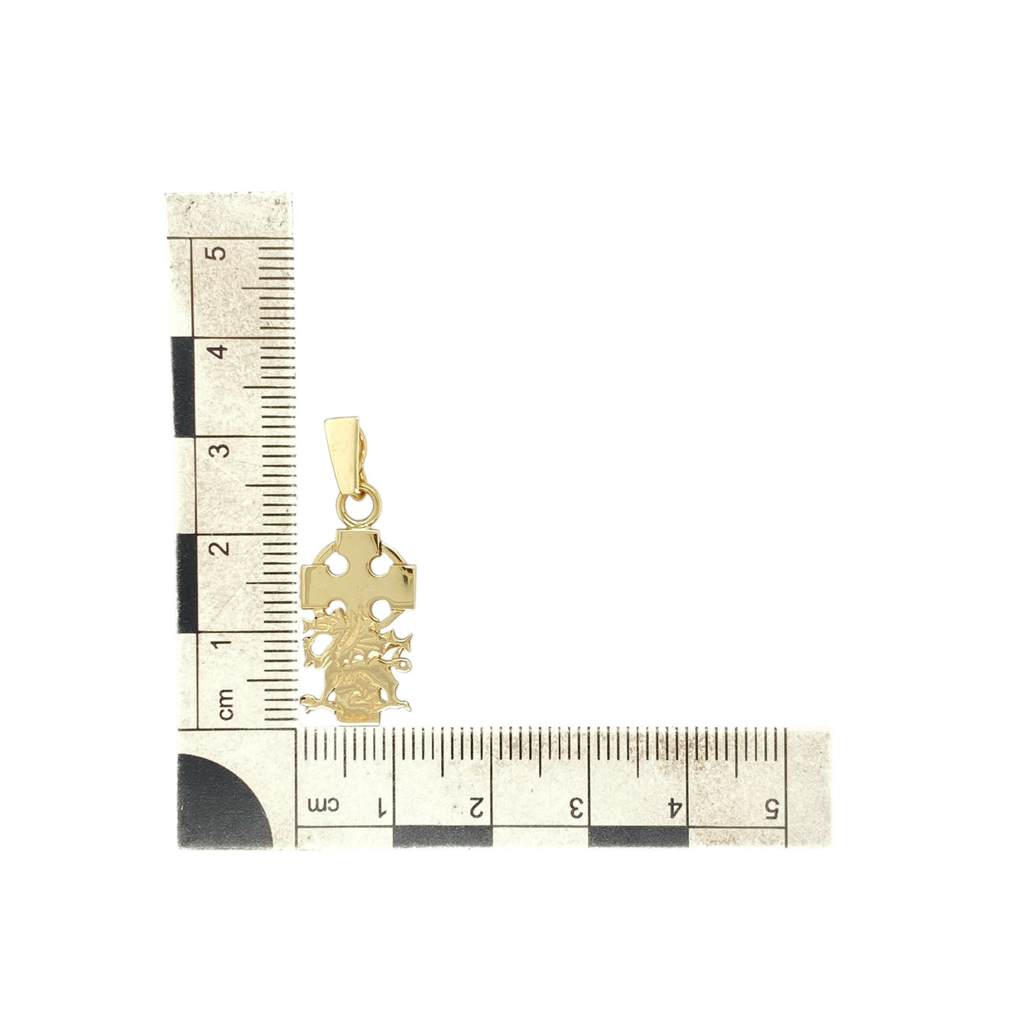 9ct Gold Welsh Dragon Celtic Cross Pendant