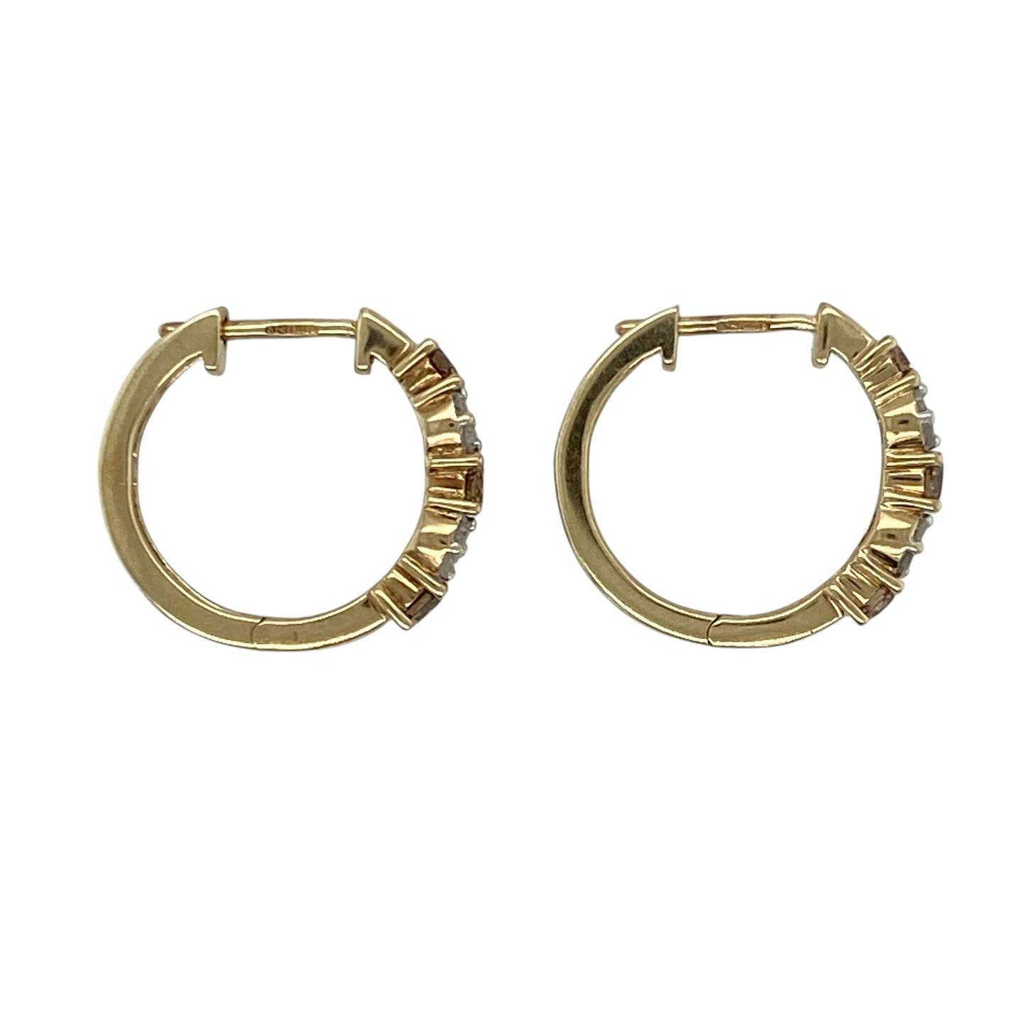 9ct Gold & Diamond Hoop Earrings