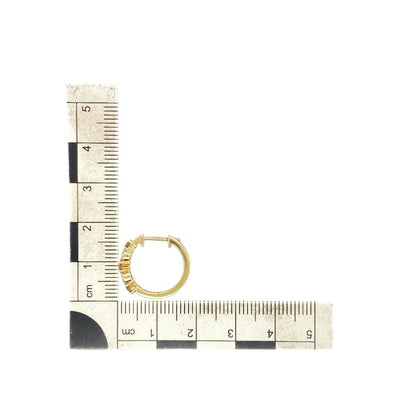 9ct Gold & Diamond Hoop Earrings