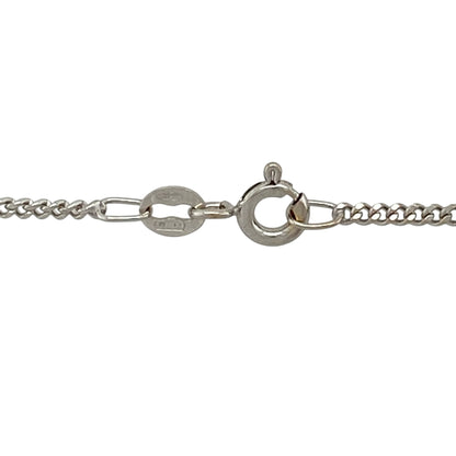 9ct White Gold & Diamond Open Heart 21" Necklace