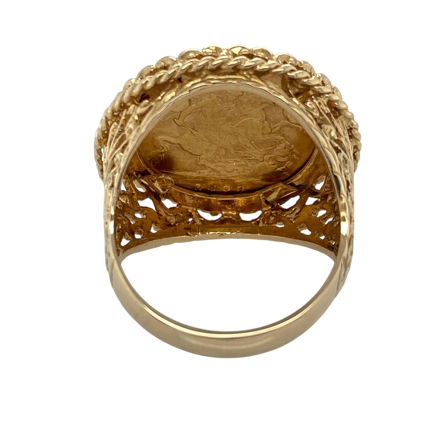 9ct Gold Mount Ring with 22ct Half Sovereign