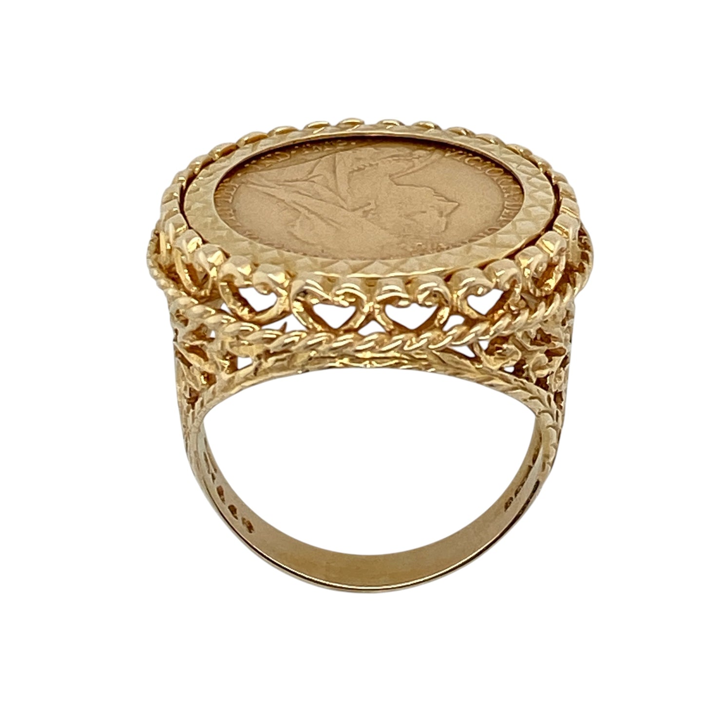 9ct Gold Mount Ring with 22ct Half Sovereign