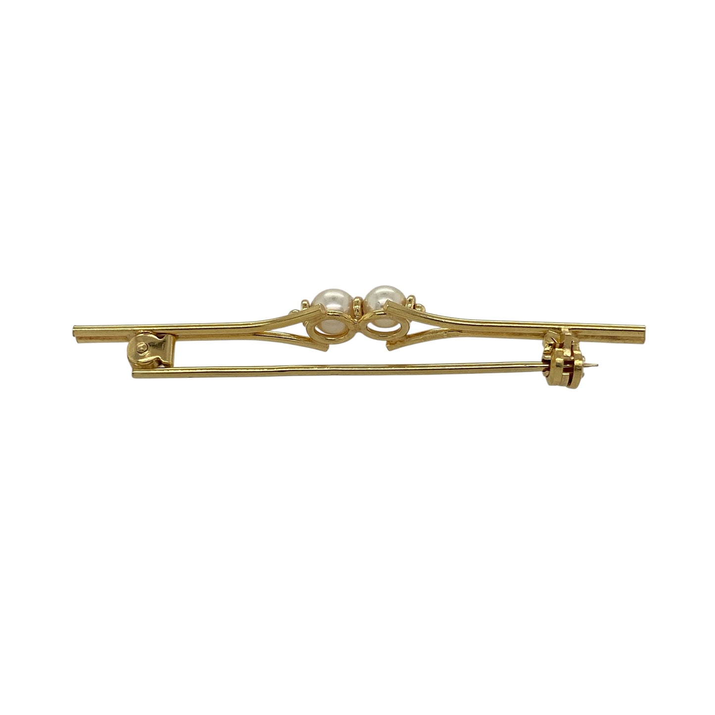 9ct Gold & Pearl Brooch