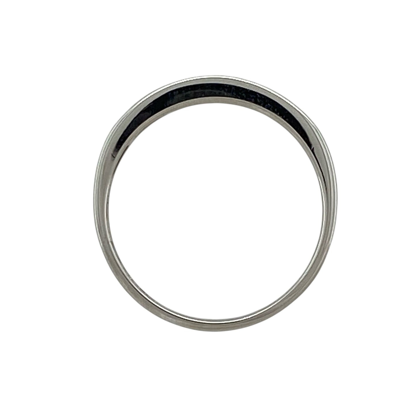 9ct White Gold & Diamond Band Ring