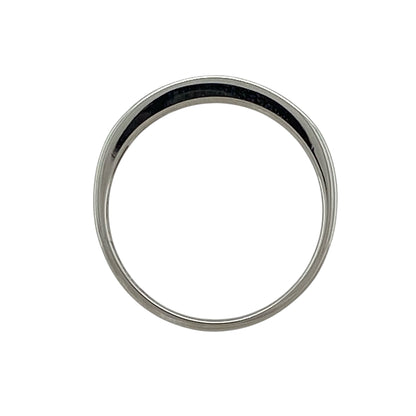 9ct White Gold & Diamond Band Ring