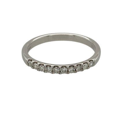 18ct White Gold & Diamond Band Ring