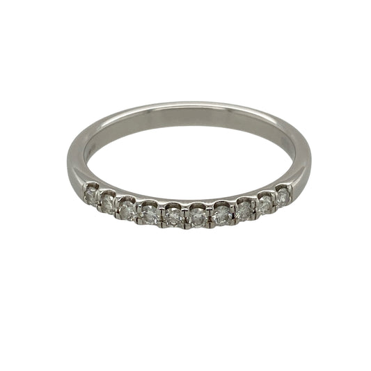 18ct White Gold & Diamond Band Ring