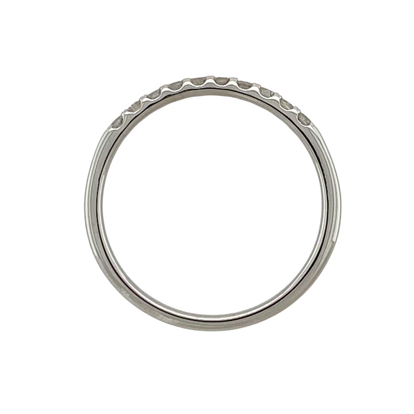 18ct White Gold & Diamond Band Ring