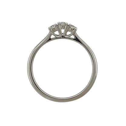 9ct White Gold & Diamond Trilogy Ring