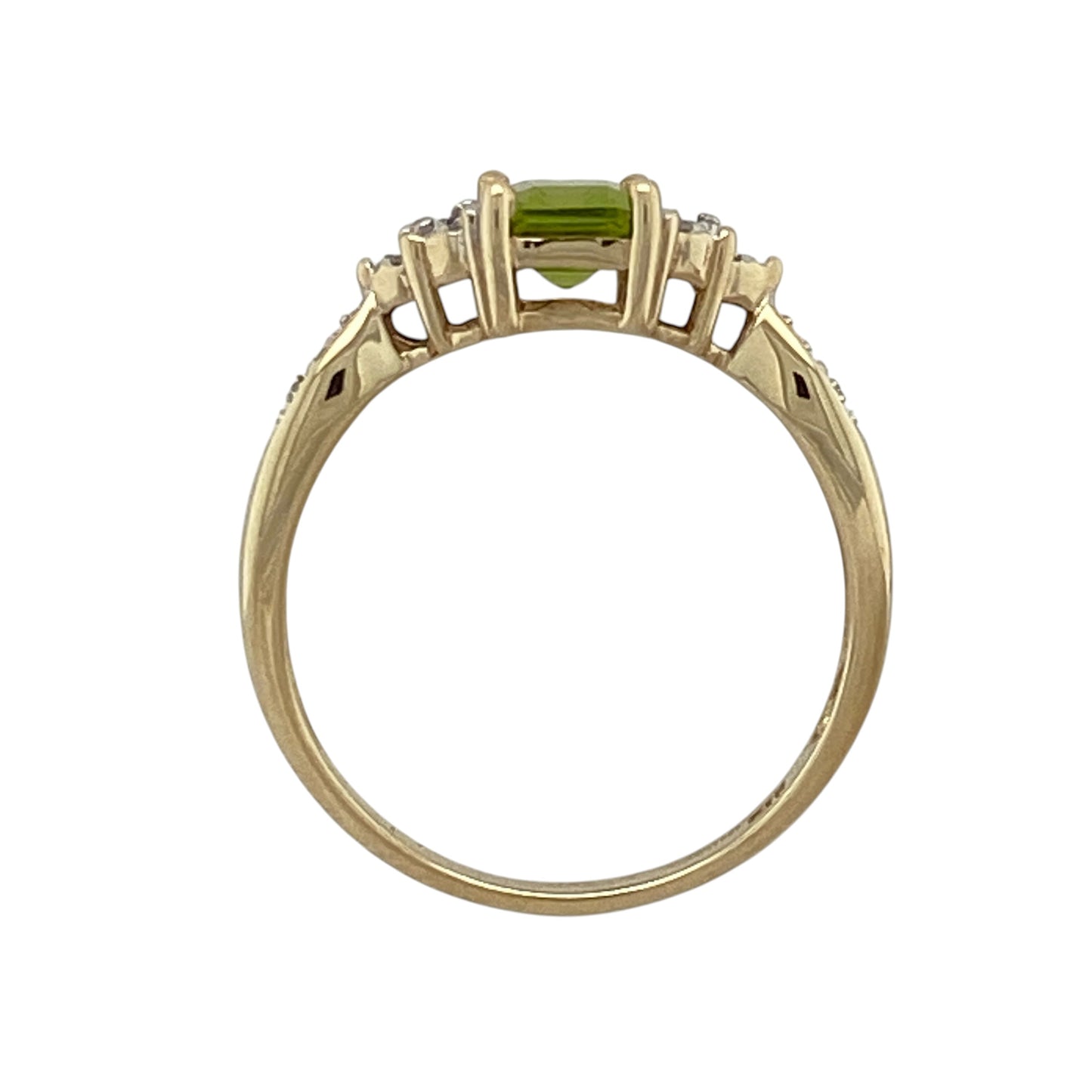9ct Gold Diamond & Peridot Ring