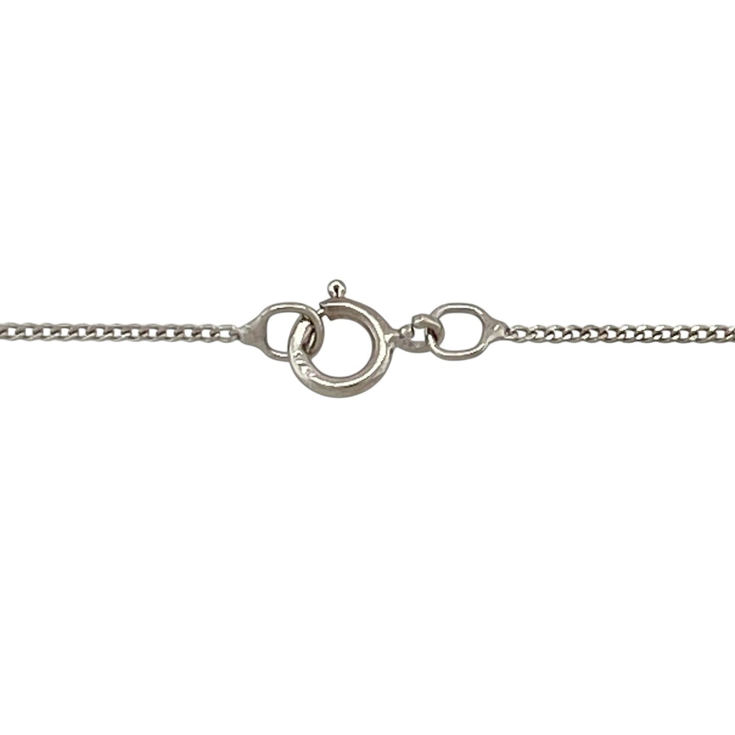 9ct White Gold & Diamond Open Heart 18" Necklace